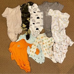 Bundle of Baby Boy onesie shirts
